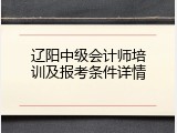 辽阳中级会计师培训及报考条件详情