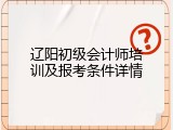 辽阳初级会计师培训及报考条件详情