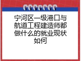 宁河区一级港口与航道工程建造师都做什么的就业现状如何