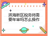 滨海新区税务师需要年审吗怎么操作