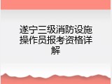 遂宁三级消防设施操作员报考资格详解