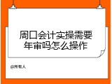 周口会计实操需要年审吗怎么操作