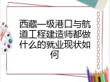 西藏一级港口与航道工程建造师都做什么的就业现状如何