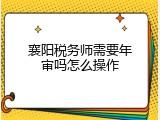 襄阳税务师需要年审吗怎么操作