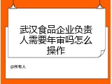 武汉食品企业负责人需要年审吗怎么操作