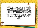 宝鸡一级港口与航道工程建造师都做什么的就业现状如何