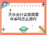 天水会计实操需要年审吗怎么操作