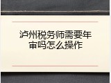 泸州税务师需要年审吗怎么操作