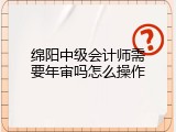 绵阳中级会计师需要年审吗怎么操作
