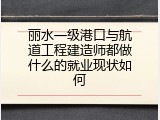 丽水一级港口与航道工程建造师都做什么的就业现状如何
