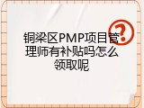 铜梁区PMP项目管理师有补贴吗怎么领取呢