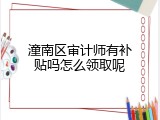 潼南区审计师有补贴吗怎么领取呢