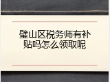 璧山区税务师有补贴吗怎么领取呢