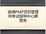 曲靖PMP项目管理师考试指导中心哪里有