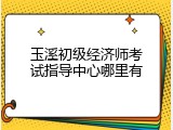 玉溪初级经济师考试指导中心哪里有