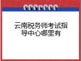 云南税务师考试指导中心哪里有