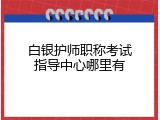 白银护师职称考试指导中心哪里有