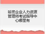 哈密企业人力资源管理师考试指导中心哪里有