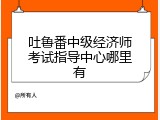 吐鲁番中级经济师考试指导中心哪里有