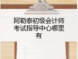 阿勒泰初级会计师考试指导中心哪里有