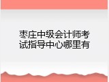 枣庄中级会计师考试指导中心哪里有