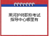 黑河护师职称考试指导中心哪里有