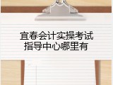 宜春会计实操考试指导中心哪里有