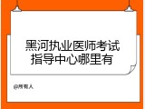 黑河执业医师考试指导中心哪里有