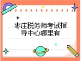 枣庄税务师考试指导中心哪里有