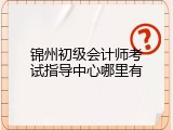 锦州初级会计师考试指导中心哪里有