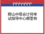 鞍山中级会计师考试指导中心哪里有