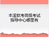 本溪软考高级考试指导中心哪里有