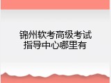 锦州软考高级考试指导中心哪里有
