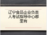 辽宁食品企业负责人考试指导中心哪里有