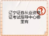 辽宁证券从业资格证考试指导中心哪里有