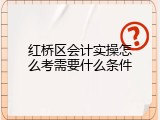 红桥区会计实操怎么考需要什么条件
