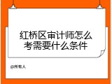 红桥区审计师怎么考需要什么条件