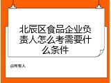 北辰区食品企业负责人怎么考需要什么条件