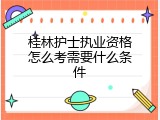 桂林护士执业资格怎么考需要什么条件