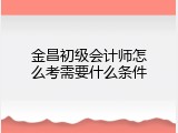 金昌初级会计师怎么考需要什么条件