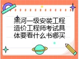 黑河一级安装工程造价工程师考试具体要看什么书哪买