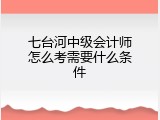 七台河中级会计师怎么考需要什么条件