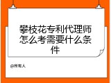 攀枝花专利代理师怎么考需要什么条件
