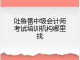 吐鲁番中级会计师考试培训机构哪里找