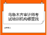 乌鲁木齐审计师考试培训机构哪里找