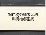 铜仁税务师考试培训机构哪里找