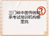 三门峡中医传统师承考试培训机构哪里找