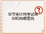 毕节审计师考试培训机构哪里找