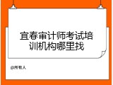 宜春审计师考试培训机构哪里找