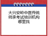 大兴安岭中医传统师承考试培训机构哪里找